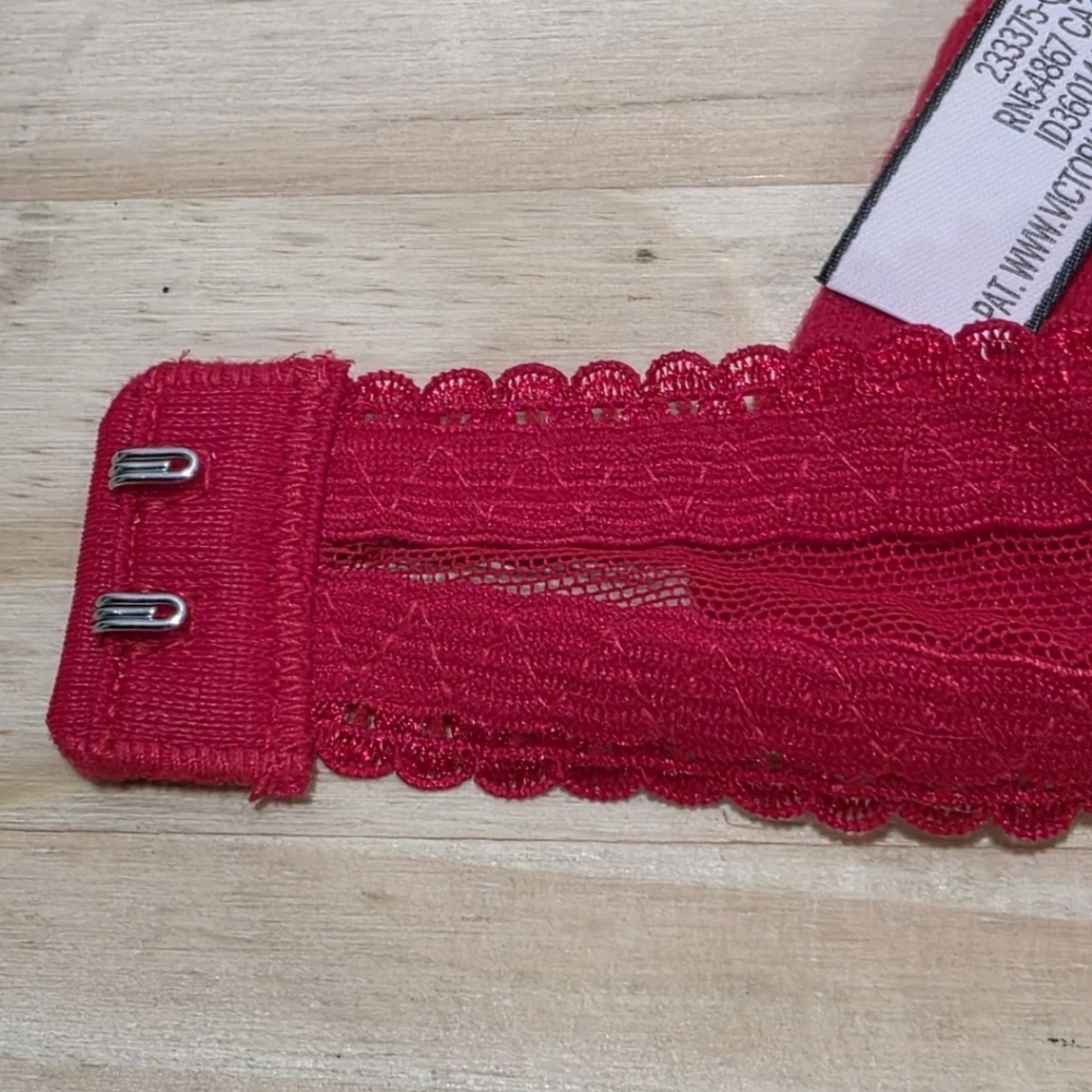 Victoria’s Secret Size M Red White Lightly Lined Lace Apron Lingerie Teddy - Picture 6 of 12